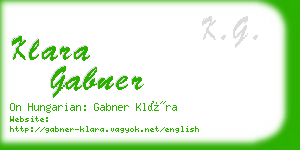 klara gabner business card